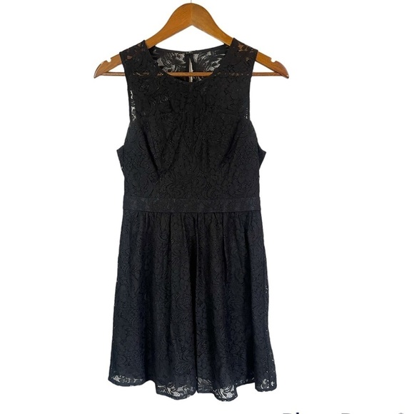 BCBGeneration Womens Fit & Flare Party Lace Dress Black Size 4 - Picture 2 of 9